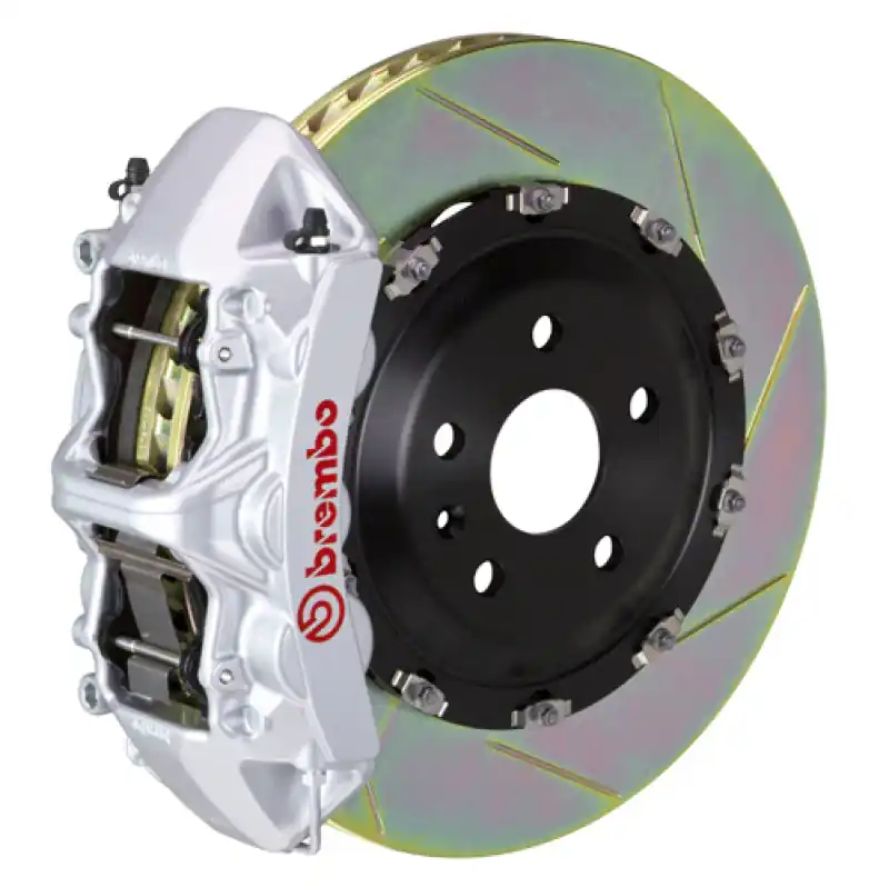 Trusted Brand Brembo 18+ Model 3 AWD/RWD Front GT BBK 6 Piston Cast 365x34 2pc Rotor Slotted Type1-Silver