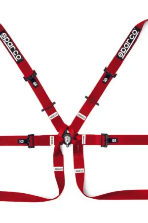 Sparco BELT 6 PNT 2in FORMULA RED Crafted