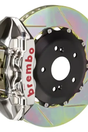 Cheap Brembo 99-05 S2000 Rear GTR BBK 4 Piston Billet328x28 2pc Rotor Slotted Type-1- Nickel Plated