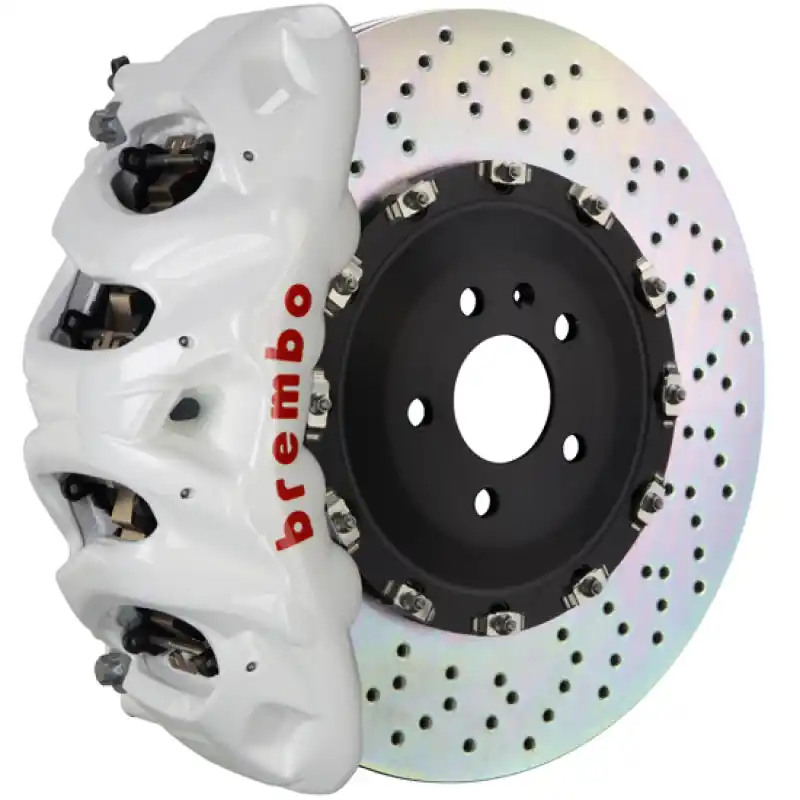 Today Only Brembo 19+ X5 (G05)/20+ X6 Front GT BBK 6 Piston Cast 405x34 2pc Rotor Drilled- White