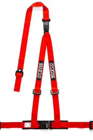Sparco Belt 2 Inch Red 3Pt Double Release Worldwide Shipping
