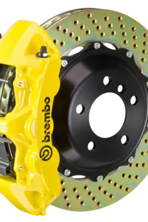 Brembo 99-01 Skyline GTR Front GT BBK 6 Piston Cast 355x32 2pc Rotor Drilled- Yellow Best Choice