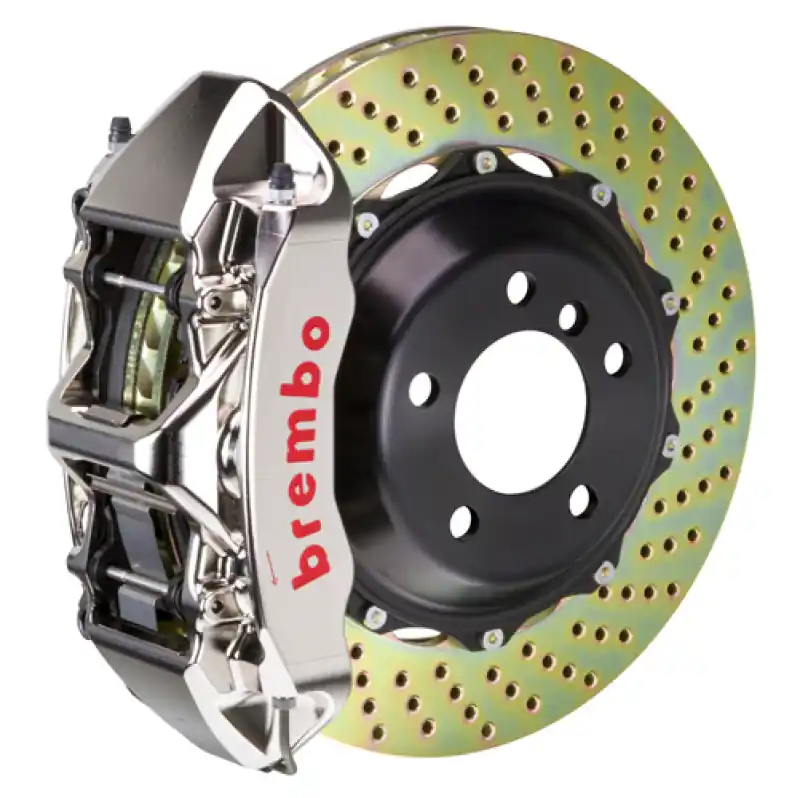 Best Choice Brembo 12-16 98ster (PCCB Eqpt) Fr GTR BBK 6Pis Billet 380x32 2pc Rotor Drilled-Nickel
