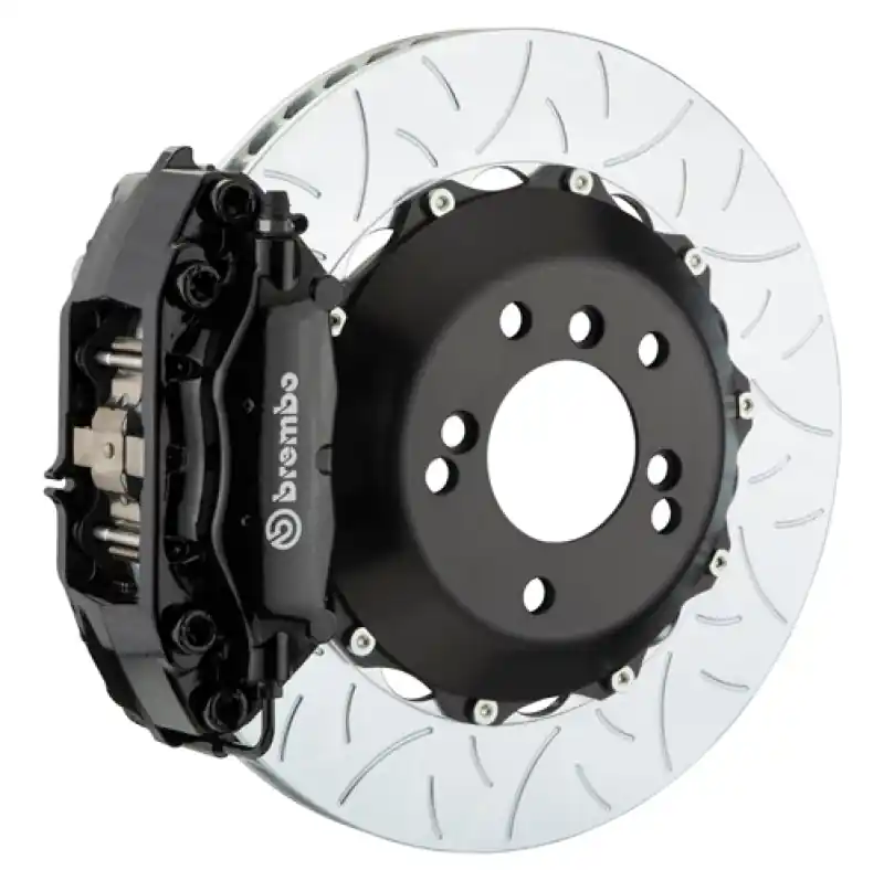 Brembo 89-98 Skyline GTR Rr GT BBK 4Pist Cast 2pc 345x28 2pc Rotor Slotted Type3-Black Viral