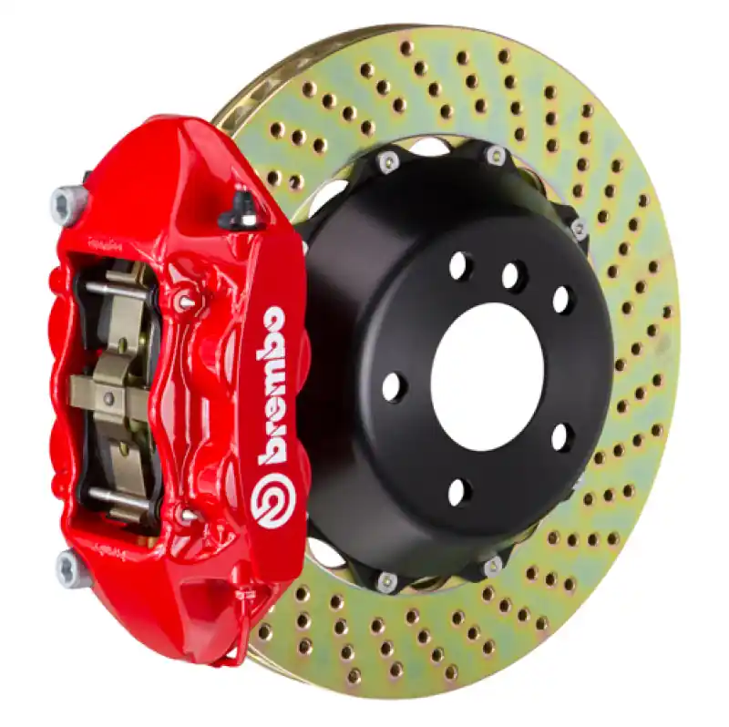 Shop Now Brembo 13-17 Accord (Gen9) Front GT BBK 4 Piston Cast 365x29 2pc Rotor Drilled-Red
