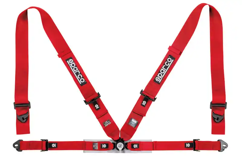 Direct From Factory Sparco Belt 4Pt 3in/2in Competition Harness - Red