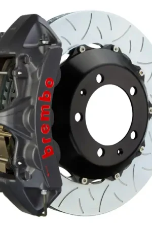 Brembo 08-10 Challenger w/V8 Excl AWD/SRT-8 Fr GTS BBK 6Pis Cast 380x34 2pc Rtr Slot Type3-Black HA Get Yours