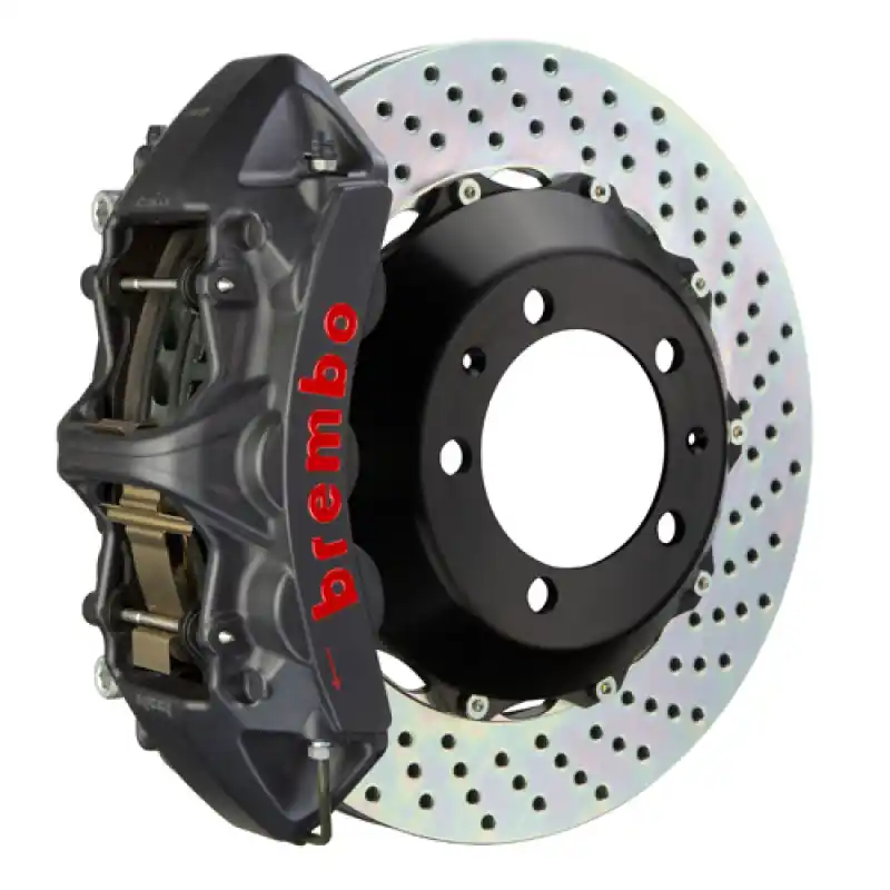 Holiday Sale Brembo 23+ GR Corolla Front GTS BBK 4 Piston Cast 355x32 2pc Rotor Drilled-Black HA