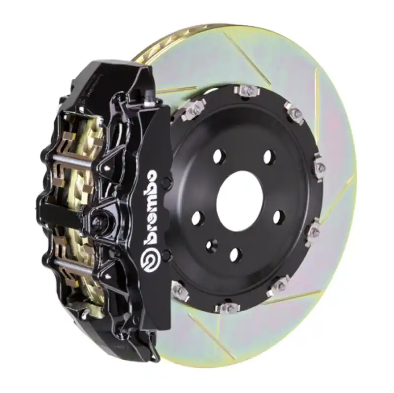 Reduced Price Brembo 07-18 Wrangler/Unlimited Front GT BBK 6 Piston Cast 380x34 2pc Rotor Slotted Type1-Black