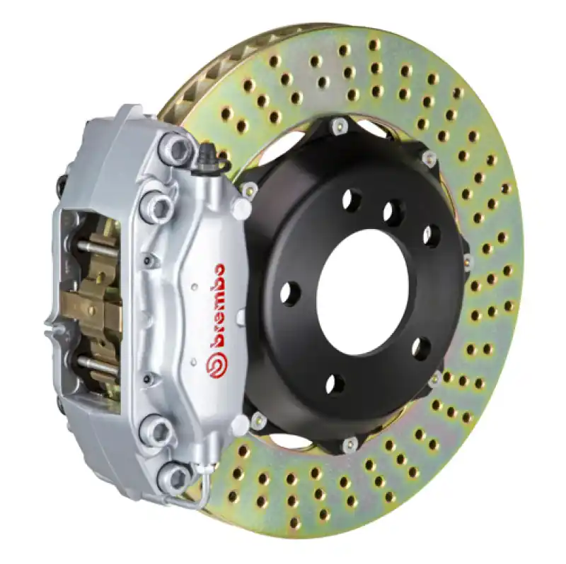 Brembo 02-06 Mini Cooper Fr GT BBK 4Pis Cast 2pc 320x28 2pc Rotor Drilled-Silver Next Day Delivery