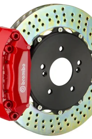 Brembo 92-98 318i/325i (Excl. xDrive) Front GT BBK 4 Piston Cast 2pc 320x28 2pc Rotor Drilled-Red Big Sale