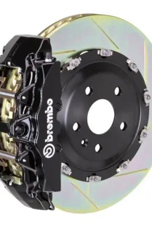 Brembo 15-18 M3 Excl CC Brake Fr GT BBK 6Pis Cast 365x34 2pc Rotor Slotted Type1-Black Authentic