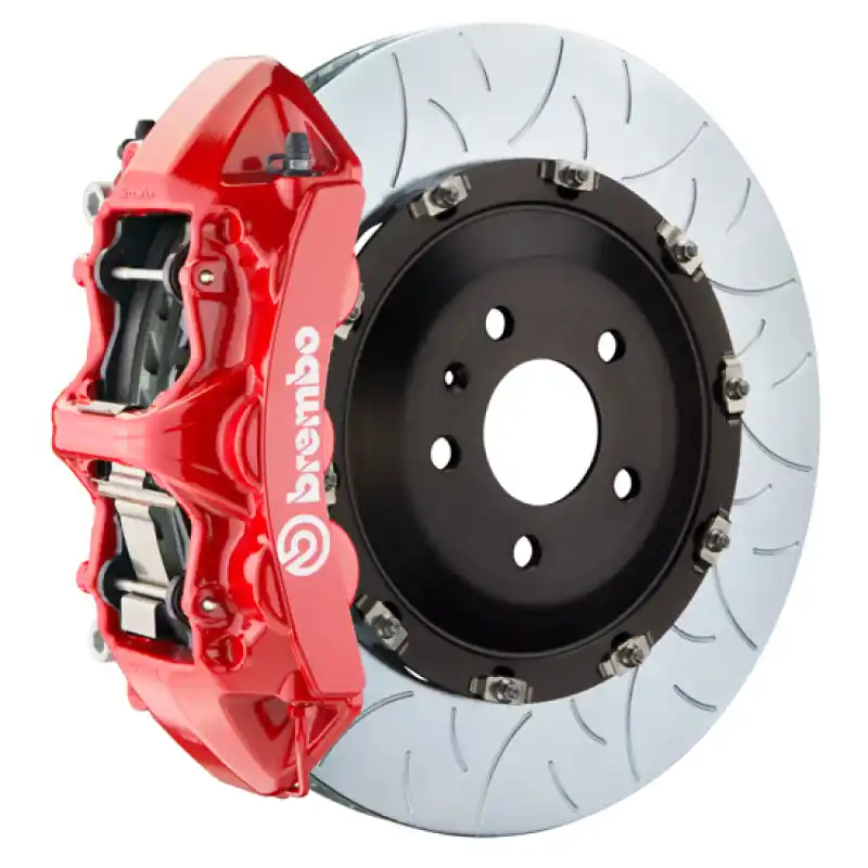 Brembo 08-14 C63 (Excl. Black Series) Front GT BBK 6 Piston Cast 405x34 2pc Rotor Slotted Type3-Red Professional Grade