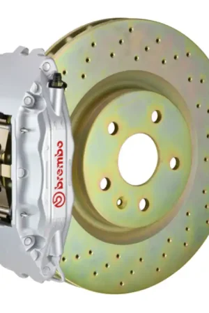 Brembo 16+ Camaro LS/LT/SS Front GT BBK 6 Piston Cast 355x32 1pc Rotor Drilled-Silver High Quality