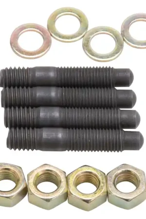 Super Sale Edelbrock Carburetor Mounting Studs Bullet Nosed Black Oxide Gold Iridite Washers/Nuts Set of 4