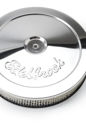 Edelbrock Air Cleaner Pro-Flo Series Round Steel Top Paper Element 10In Dia X 3 5In Chrome Original