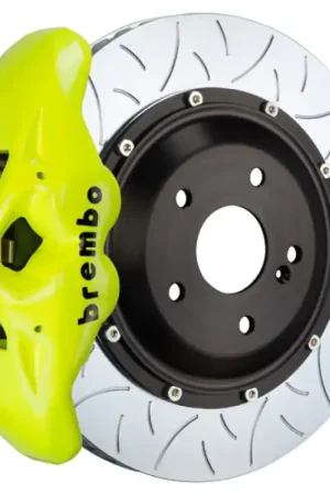 Weekend Sale Brembo 19+ A6/19+ A7 Front GT BBK 6 Piston Cast 405x34 2pc Rotor Slotted Type3- Fluo. Yellow