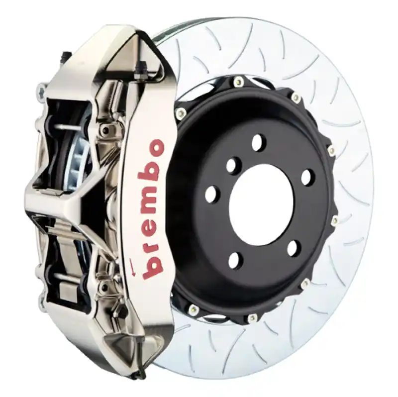 Brembo 03-08 SL500 Front GTR BBK 6 Piston Billet 355x32 2pc Rotor Slotted Type3-Nickel Handmade