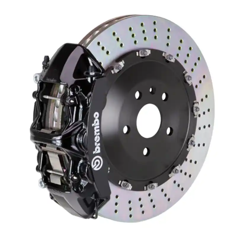 Flash Sale Brembo 03-08 SL55 AMG Front GT BBK 6 Piston Cast 405x34 2pc Rotor Drilled-Black