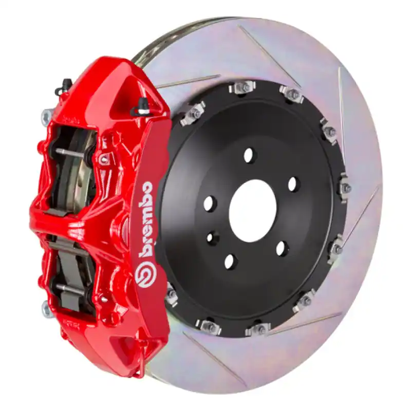 Shop Now Brembo 04-10 5-Series (Excl. xDrive/M5) Front GT BBK 6 Pist Cast 405x34 2pc Rotor Slotted Type1-Red