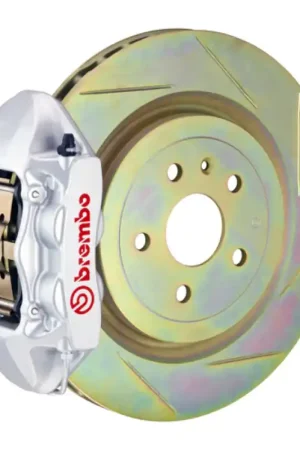 Brembo SS Rear GT BBK 4 Piston Cast 365x28 1pc Rotor Slotted Type-1-Silver Premium