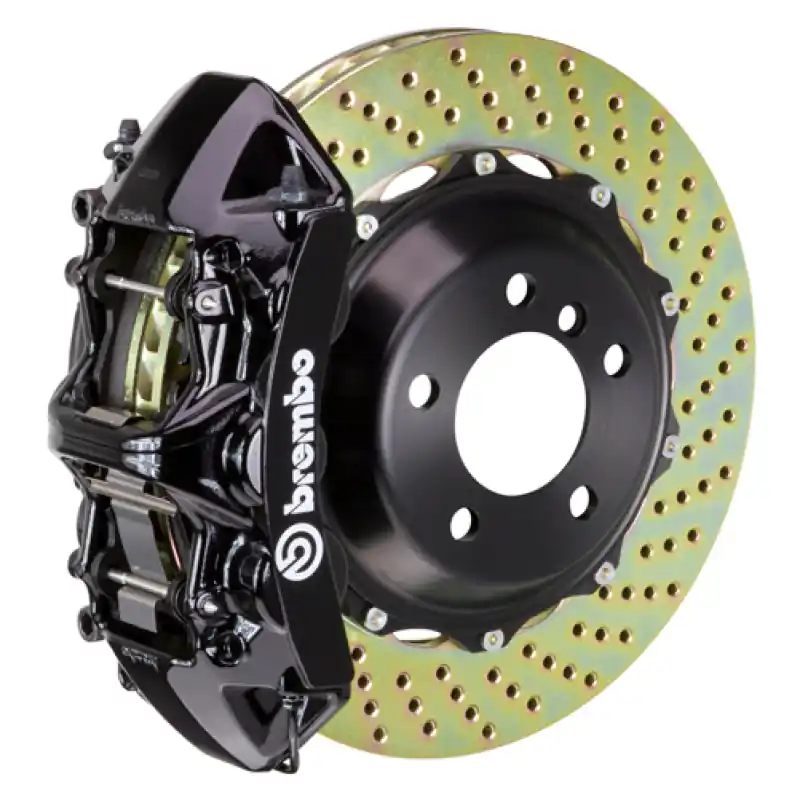 Brembo 14-19 Corvette C7/C7 Z51 Front GT BBK 6 Piston Cast 380x32 2pc Rotor Drilled-Black Free Returns