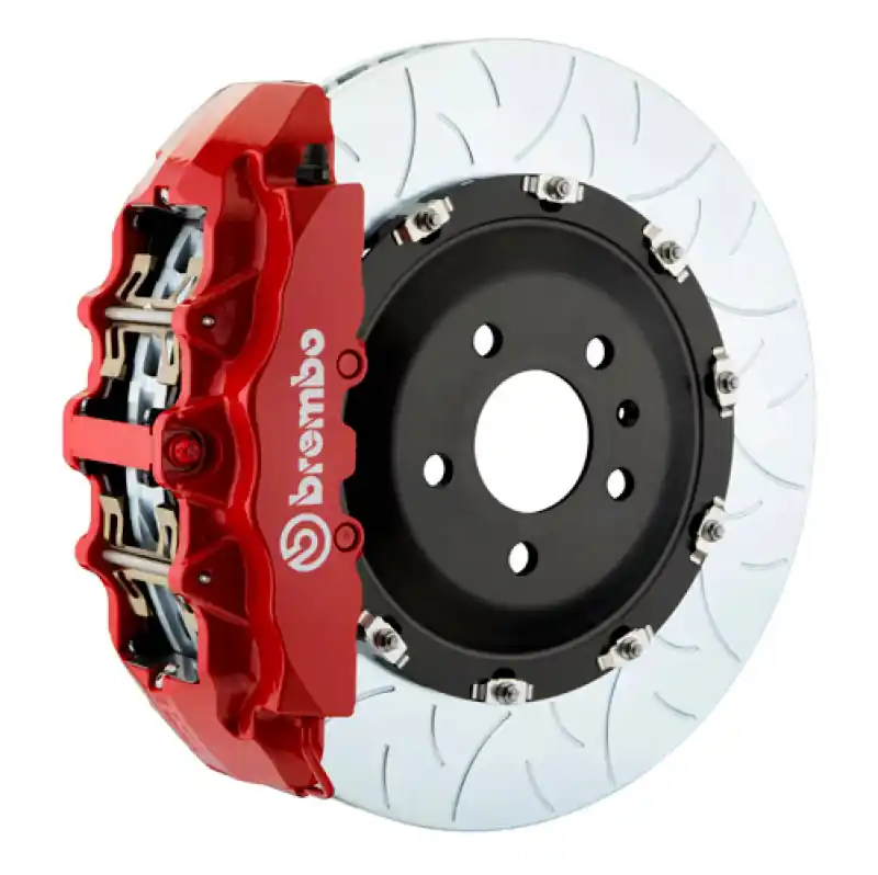 Limited Time Brembo 01-06 LS430 Front GT BBK 8 Piston Cast 380x34 2pc Rotor Slotted Type-3-Red