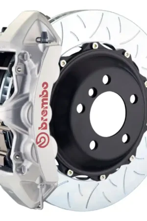 Top Rated Brembo 07-12 335xi Front GT BBK 6 Piston Cast 380x32 2pc Rotor Slotted Type3-Silver