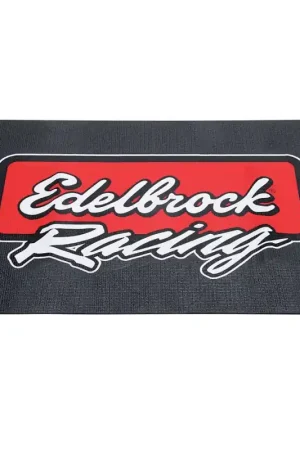 Next Day Delivery Edelbrock Racing Fender Cover - PVC Foam Mat - 2 Color Printed Edelbrock Racing Logo