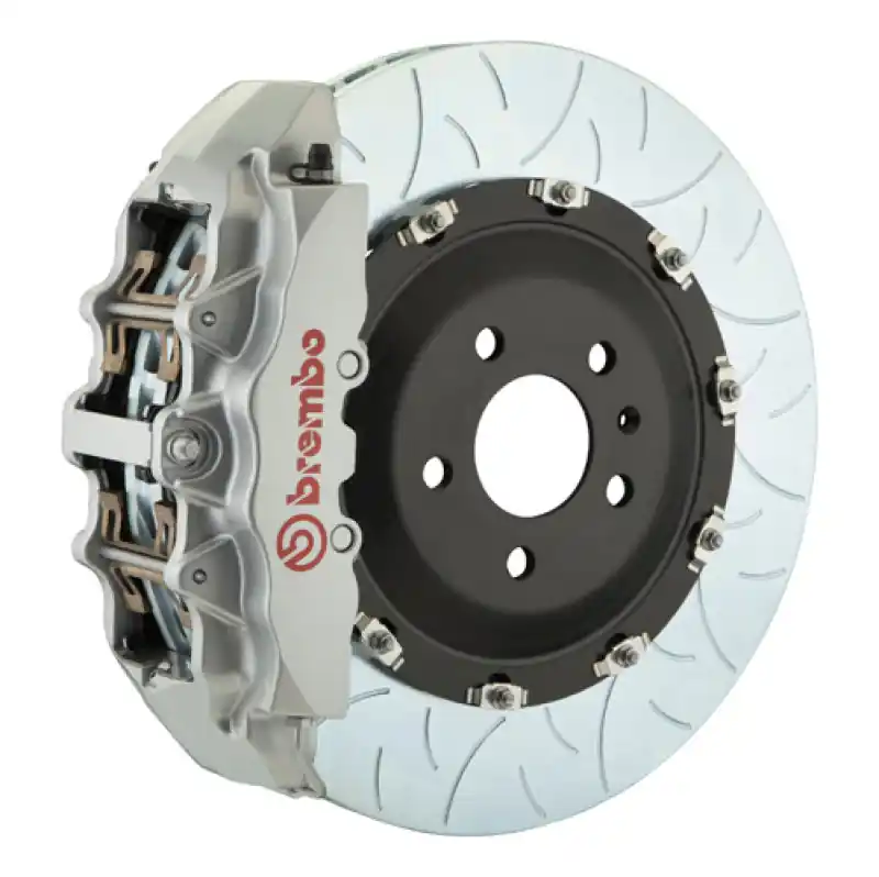 Brembo 13-17 Model S RWD Fr GT BBK 6Pis Cast 380x34 2pc Rotor Slotted Type3-Silver Bargain