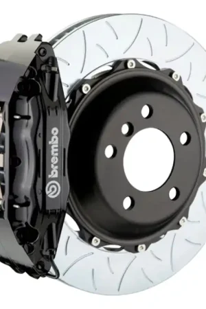New Release Brembo 06-12 325i Excl xDrive Fr GT BBK 6Pis Cast 355x32 2pc Rotor Slotted Type3-Black