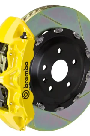 Bargain Brembo 17-23 530i/530i xDrive Fr GT BBK 6Pis Cast 380x34 2pc Rotor Slotted Type1-Yellow