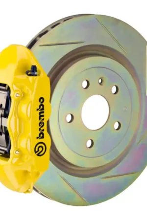 Brembo 11-18 Focus/13-18 Focus ST Front GT BBK 4 Piston Cast 336 x28 1pc Rotor Slotted Type1-Yellow Last Chance