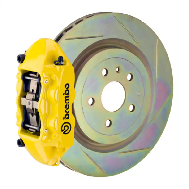 Brembo 11-18 Focus/13-18 Focus ST Front GT BBK 4 Piston Cast 336 x28 1pc Rotor Slotted Type1-Yellow Last Chance