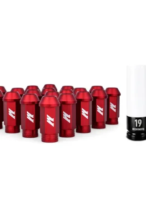 Mishimoto Aluminum Locking Lug Nuts M12x1.5 20pc Set Red Warranty Included