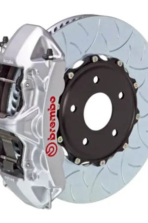Express Delivery Brembo 14-19 Corvette C7/Z51 Front GT BBK 6 Piston Cast 350x34 2pc Rotor Slotted Type-3-Silver