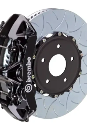 Same Day Shipping Brembo 08-15 Lancer Evo X Front GT BBK 6 Piston Cast 350x34 2pc Rotor Slotted Type-3-Black
