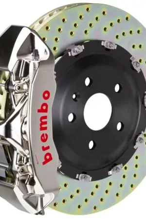 Instant Buy Brembo 16+ XF Front GTR BBK 6 Piston Billet380x34 2pc Rotor Drilled- Nickel Plated