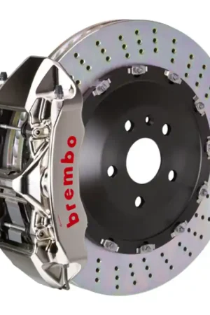 Factory Price Brembo 15-23 Mustang GT (S550) Front GTR BBK 6 Piston Billet405x34 2pc Rotor Drilled- Nickel Plated