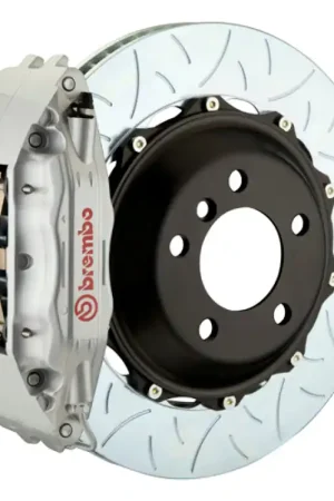 Best Seller Brembo 87-91 928 S4/GT Front GT BBK 4 Piston Cast 2pc 355x32 2pc Rotor Slotted Type-3-Silver