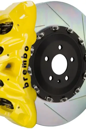 Brembo 16+ Q7 (4M)/19+ Q8 (4M) Front GT BBK 8 Piston Cast 412x38 2pc Rotor Slotted Type-1- Yellow Big Sale