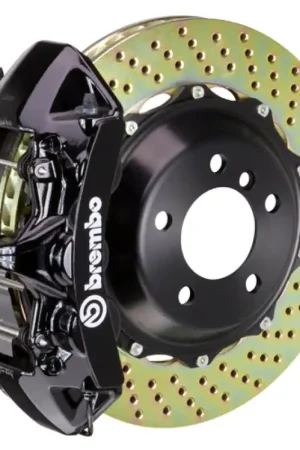 Super Sale Brembo 89-94 Carrera/90-94 Carrera Front GT BBK 6 Piston Cast 355x32 2pc Rotor Drilled-Black