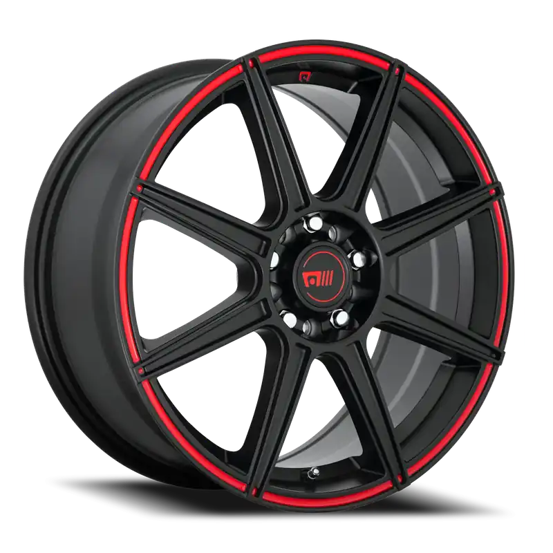 Motegi MR142 CS8 SBR 17x7 +40 5x114.3/5x120mm 74.1mm Satin Black Red Stripe Don’t Miss Out