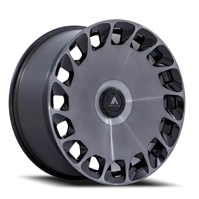 Asanti Black Label Aristocrat ABL-45 BT 20x9 +27 5x112/5x120mm 74.1mm Gloss Black Machined Face-Double Dark Tint Limited Edition