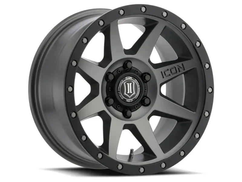 Editor’s Pick ICON Rebound 17x8.5 5x5 -6mm Offset 4.5in BS 71.5mm Bore Titanium Wheel