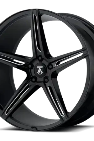 Seasonal Sale Asanti Black Label Alpha 5 ABL22 BK 20x8.5 +38 5x114.3mm 72.6mm Gloss Black Milled