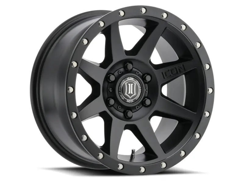 ICON Rebound 17x8.5 5x150 25mm Offset 5.75in BS 110.1mm Bore Satin Black Wheel Affordable