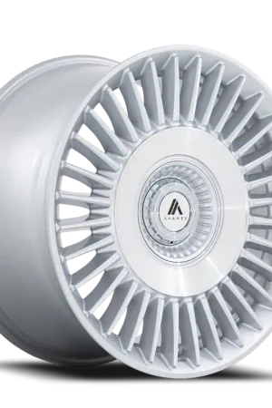 Bargain Asanti Black Label Tiara ABL-40 SL 20x9 +35 5x112/5x114.3mm 72.56mm Gloss Silver Bright Machined Face