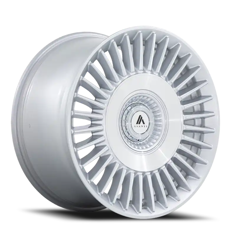 Bargain Asanti Black Label Tiara ABL-40 SL 20x9 +35 5x112/5x114.3mm 72.56mm Gloss Silver Bright Machined Face
