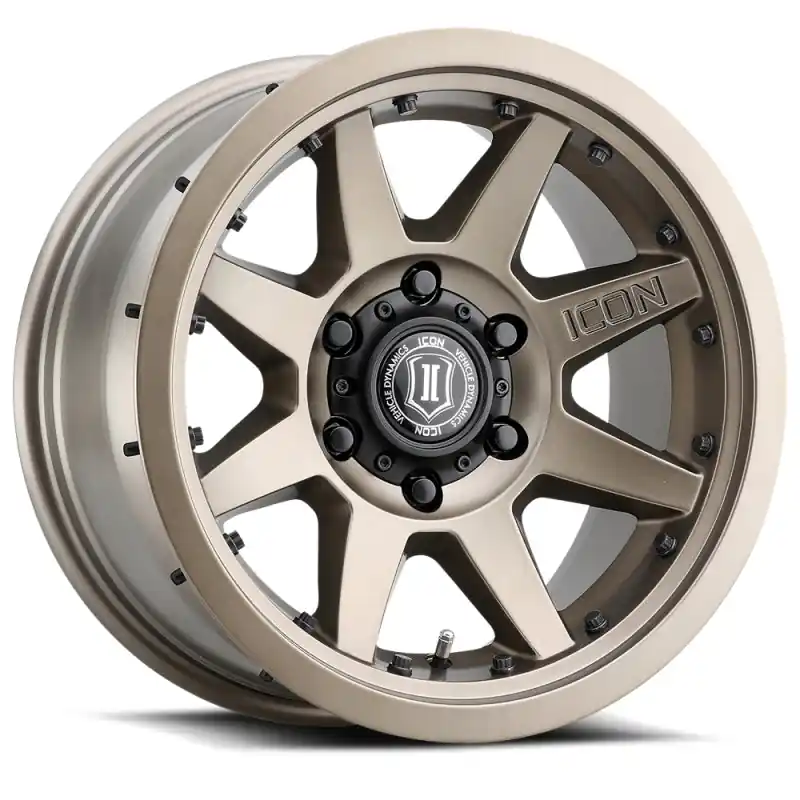 Fast Shipping ICON Rebound Pro 17x8.5 5x5 -6mm Offset 4.5in BS 71.5mm Bore Bronze Wheel